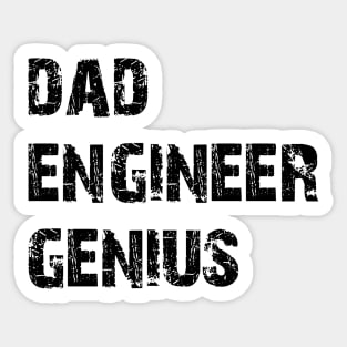 Dad Engineer Genius Sticker